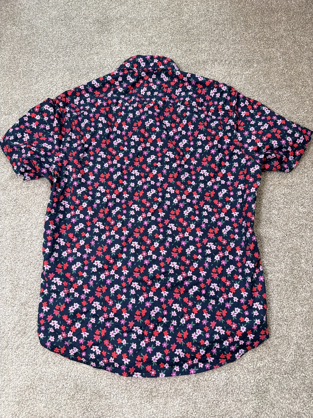 Bonobos Flower Print Slim Fit Short Sleeve Shirt Medium Short EUC
